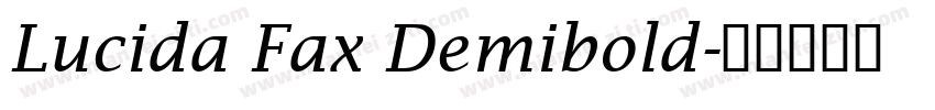 Lucida Fax Demibold字体转换